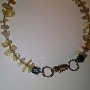 Elegant Gold and Brown Beaded Necklace